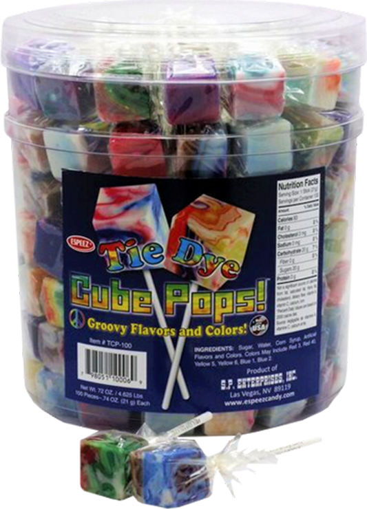 Tie Dye Cube Lollipop