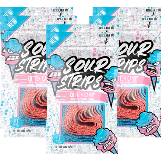Cow Crack Wholesale - Sour Strips Cotton Candy 3.7 OZ