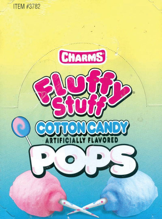 Charms Fluffy Stuff Cotton Candy Lollipops